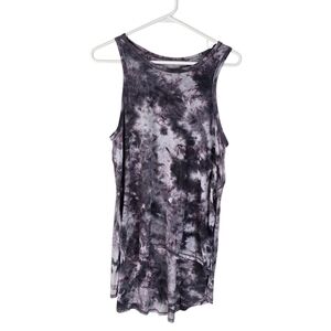 Lululemon Purple Tie Dye Long for Length Tank Open Side Hi Low S Athletic
